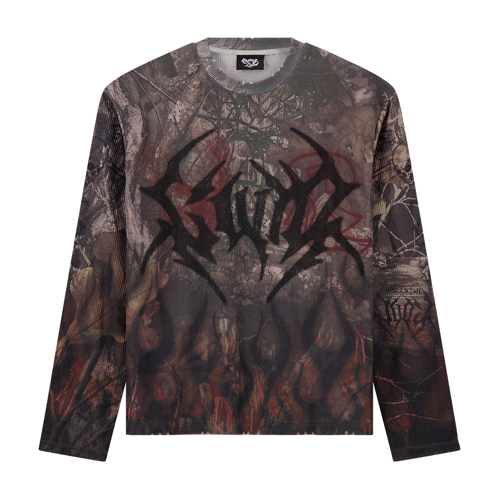 GOTHIC FLAME LONG SLEEVE THERMAL | Rolling Loud GOTHIC FLAME LONG SLEEVE THERMAL | Rolling Loud