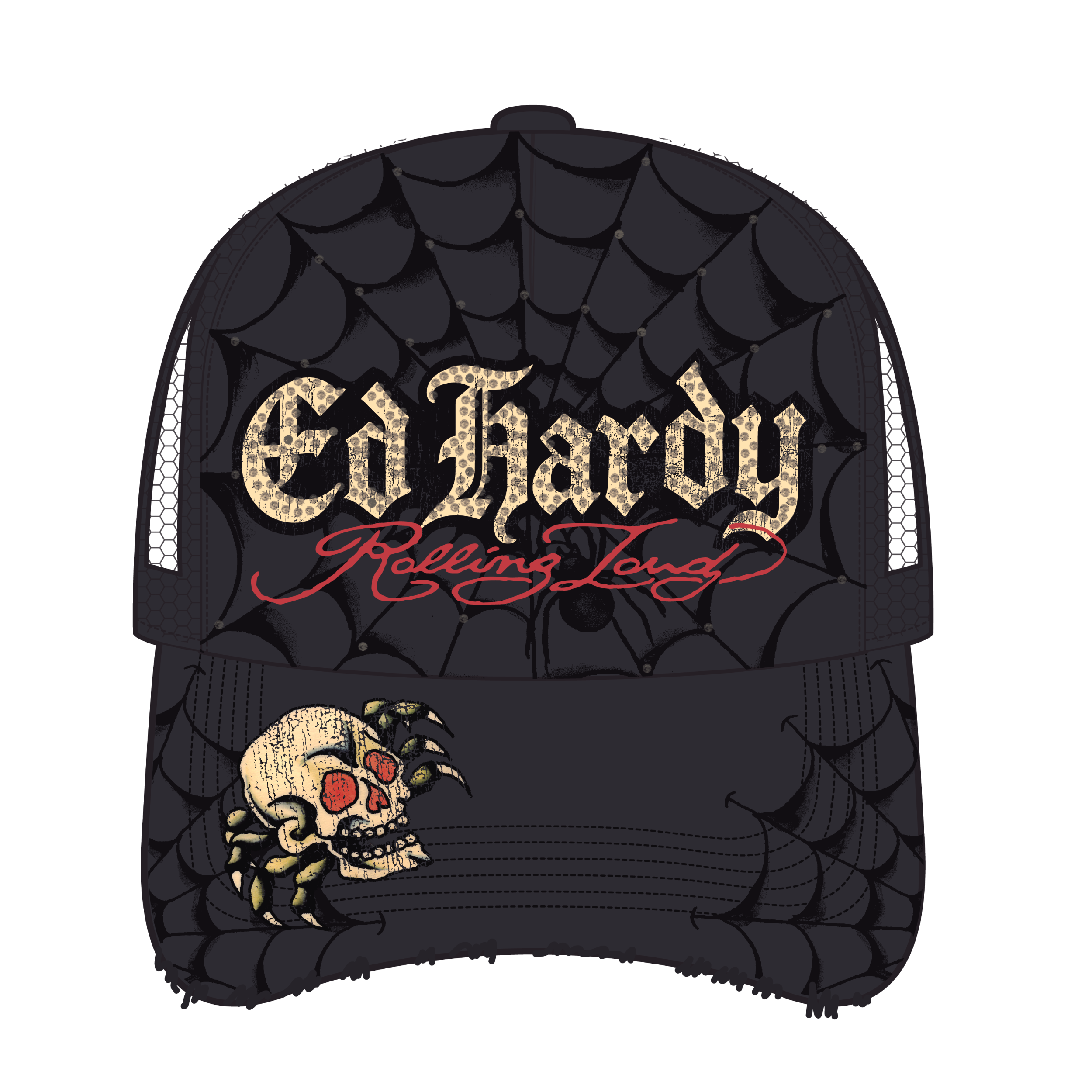 RL X ED HARDY TRUCKER HAT | Rolling Loud