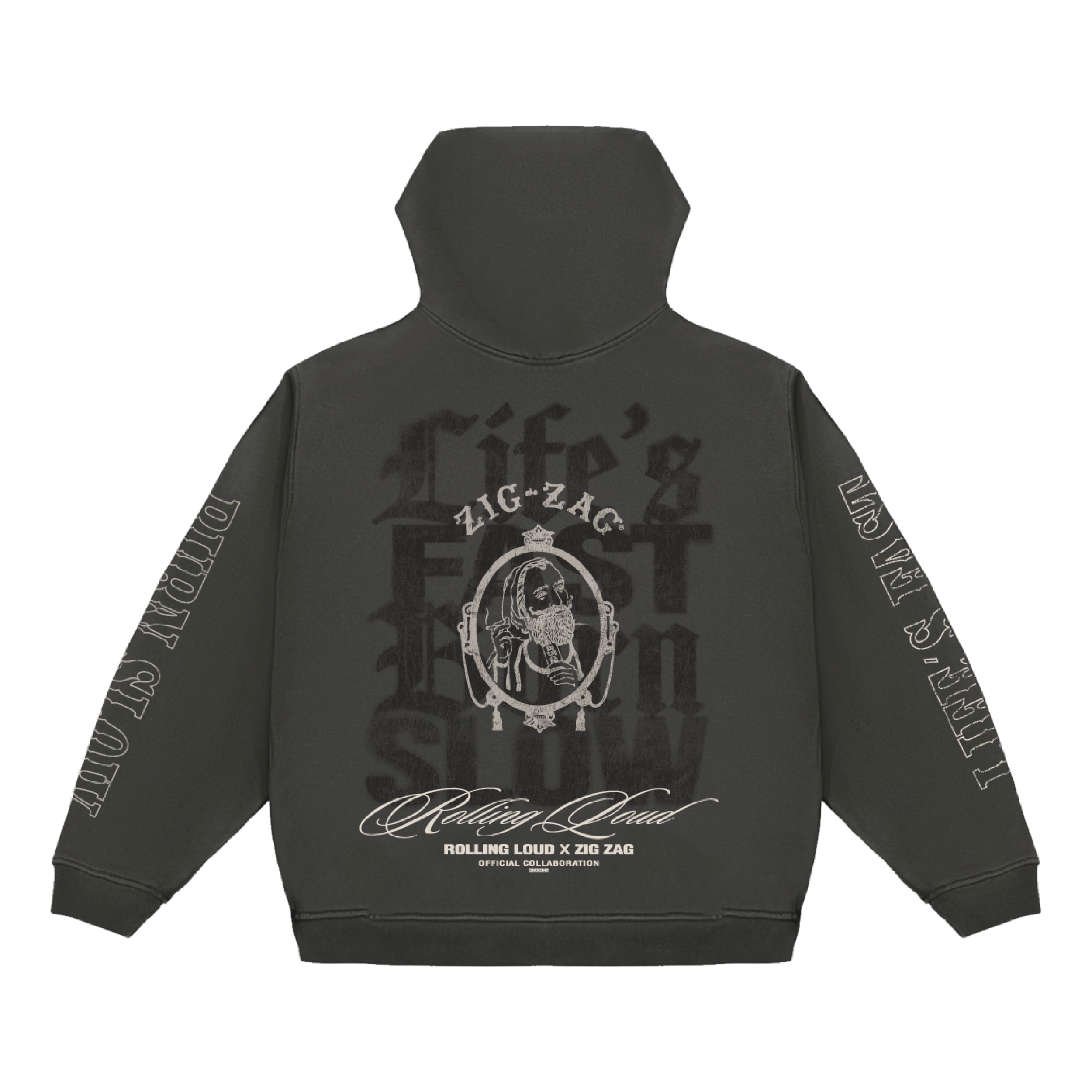 RL X ZIG-ZAG GREY HOODIE | Rolling Loud