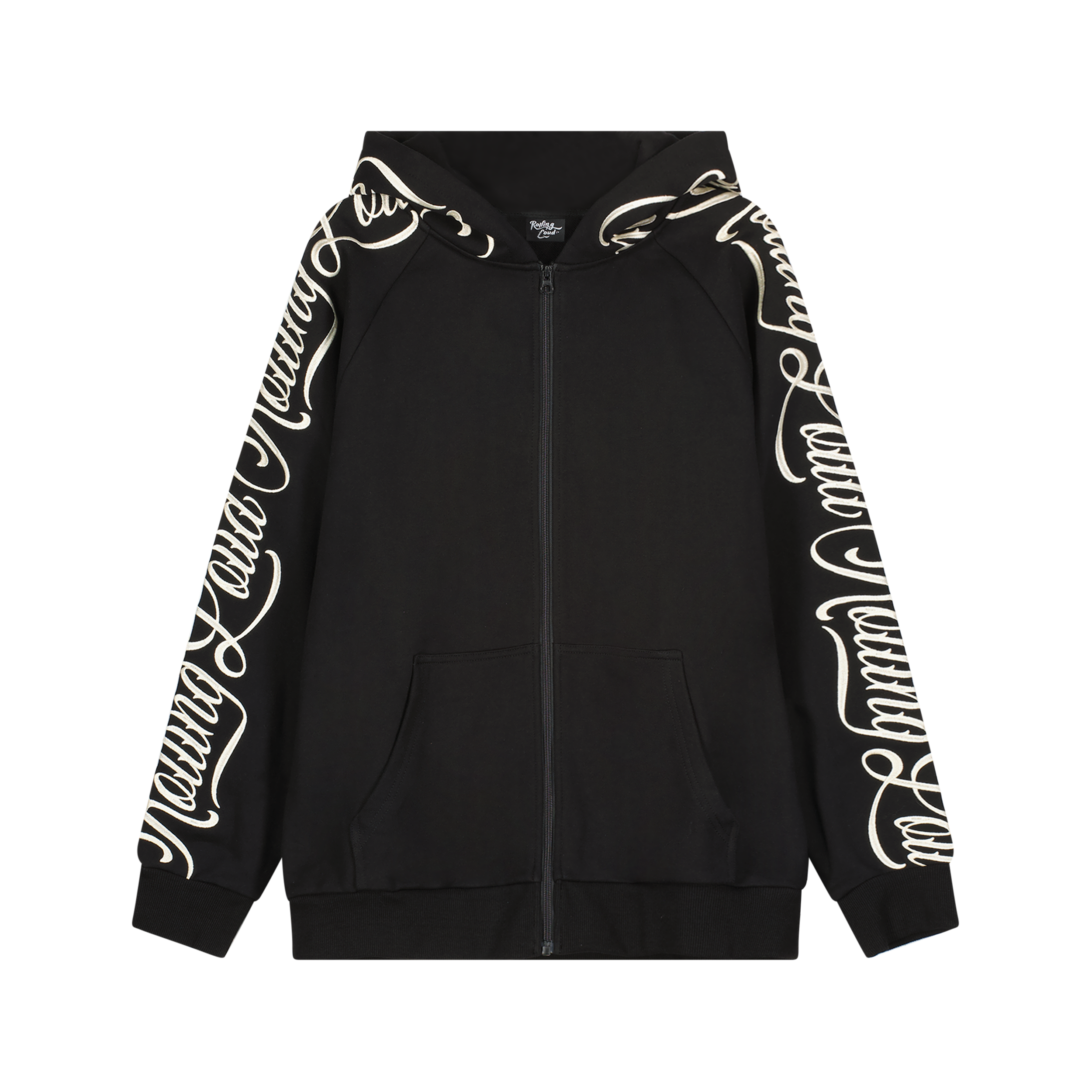 RL World Tour Script Tape Black Zip Hoodie | Rolling Loud RL World Tour Script Tape Black Zip Hoodie | Rolling Loud