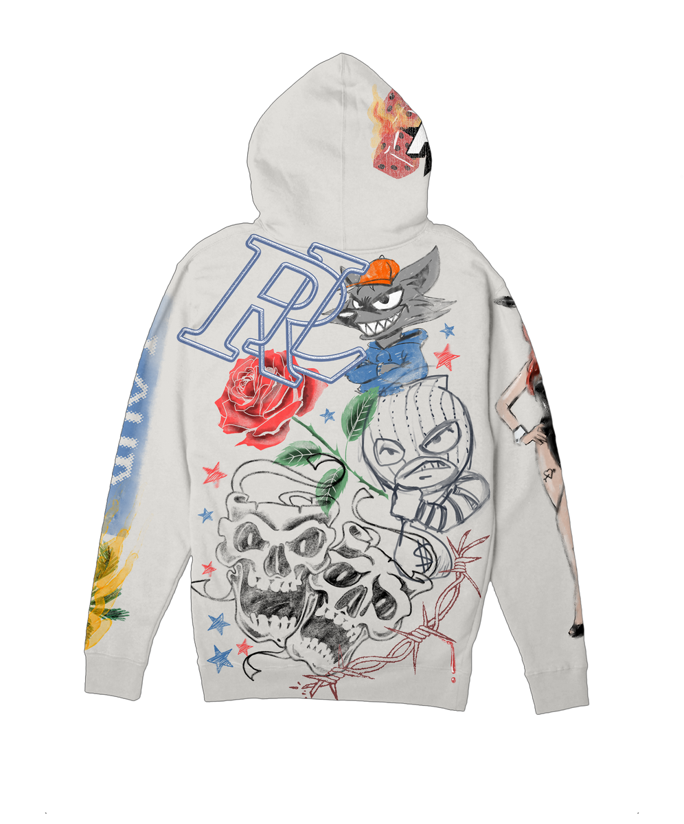 RL Mixed Media Cement AOP Hoodie Rolling Loud