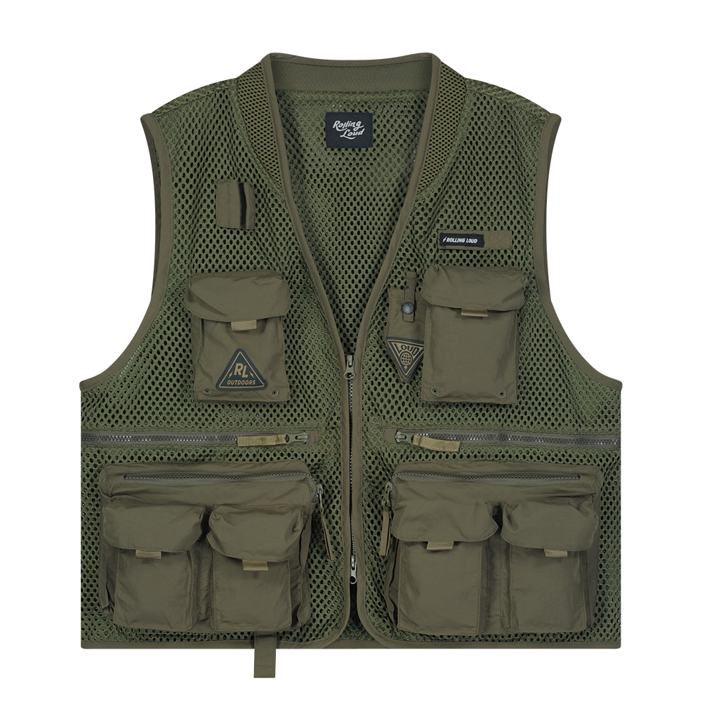 RL Olive Mesh Tactical Vest | Rolling Loud