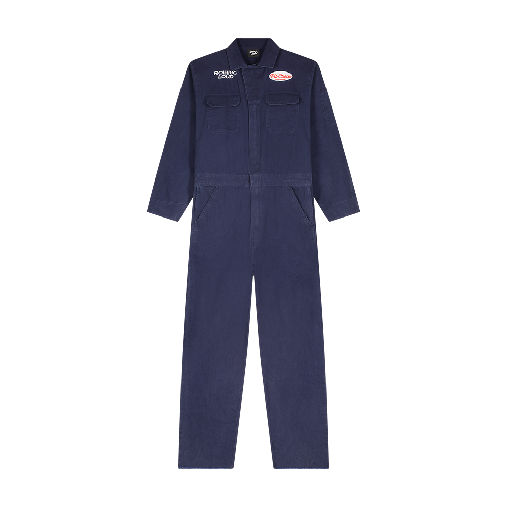 roughlow docking ensemble （navy） RL Pit Crew Navy Coverall | Rolling Loud