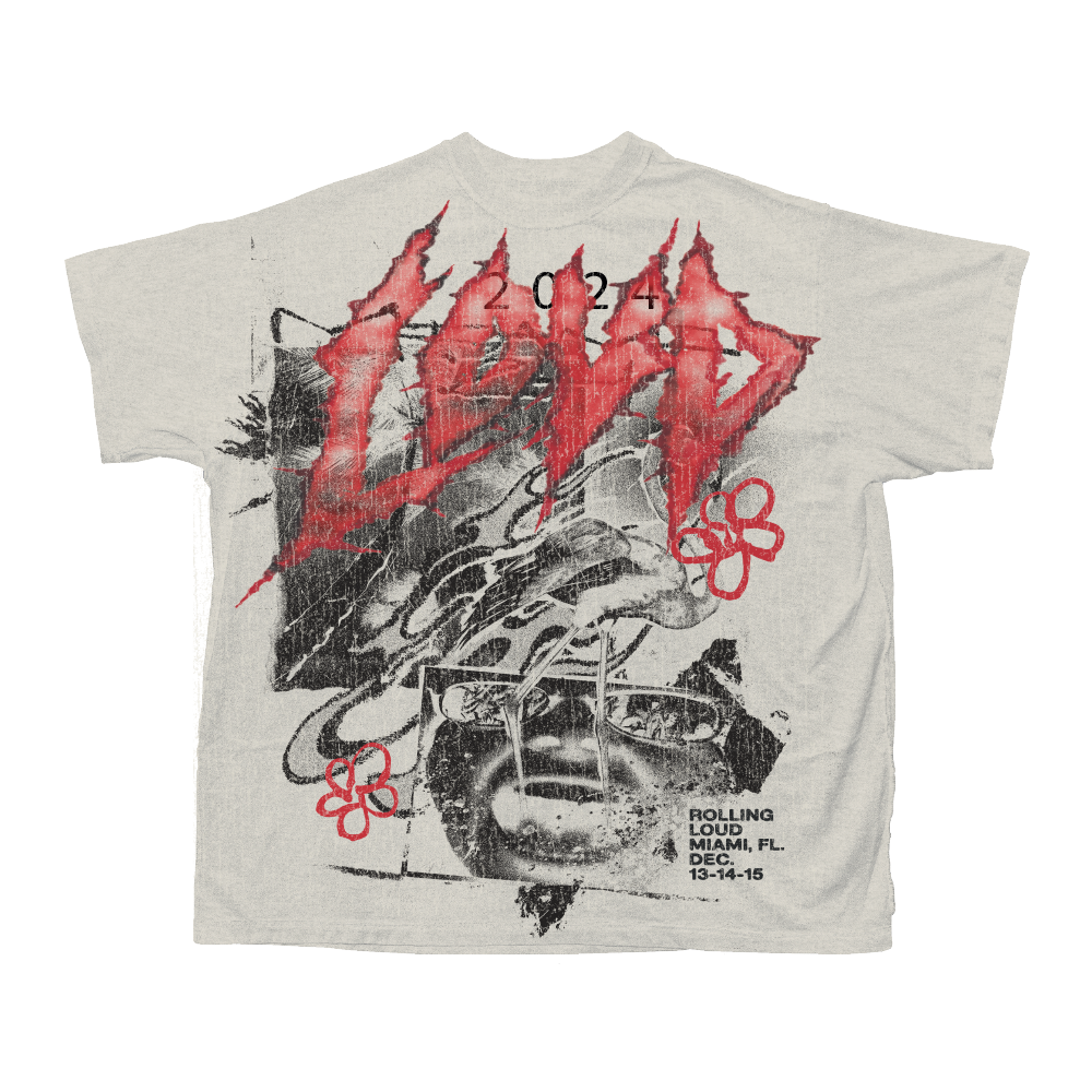 RL Miami 24 Loud Croc Off White Tee | Rolling Loud RL Miami 24 Loud Croc Off White Tee | Rolling Loud