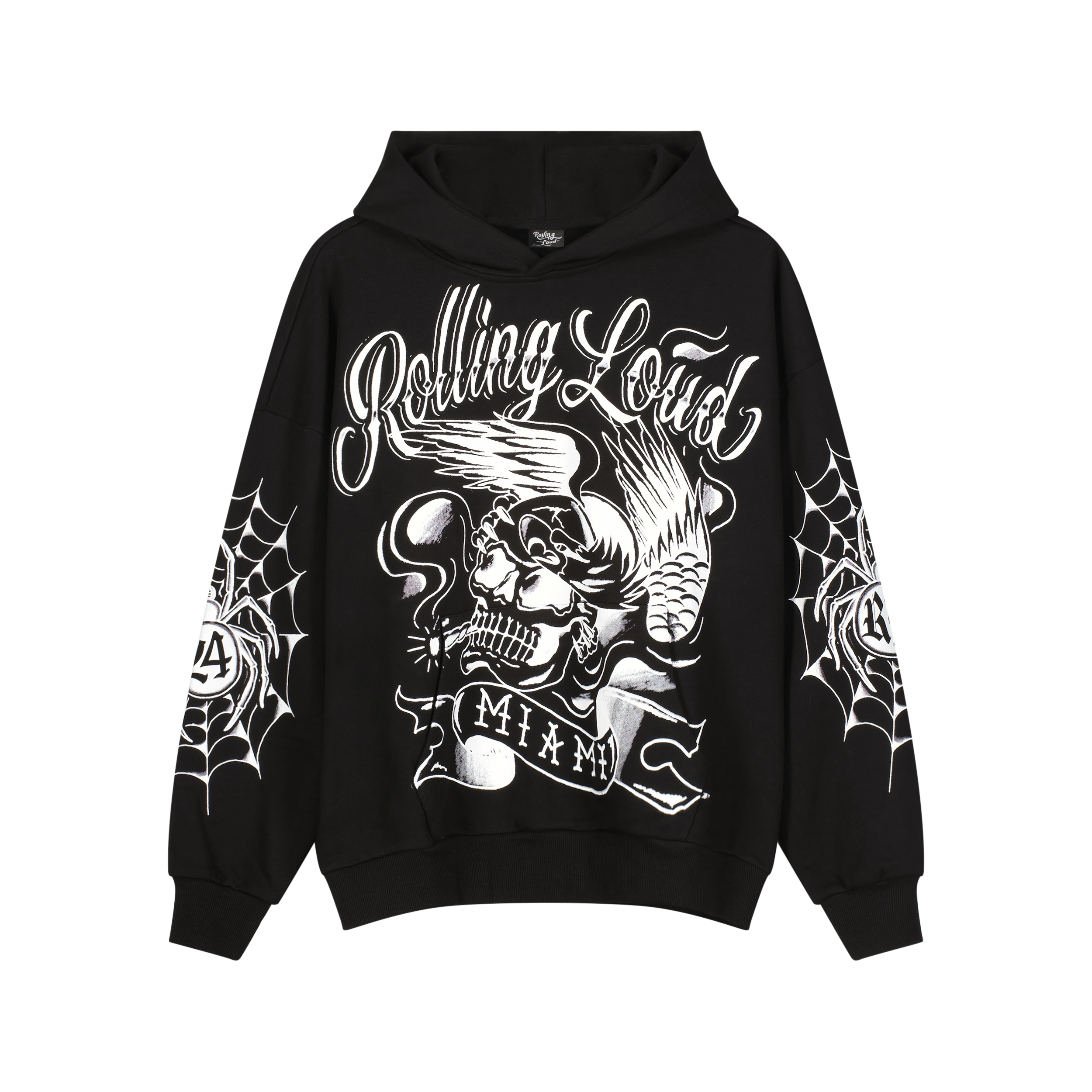 RL Miami 24 Web Ripper Black Hoodie | Rolling Loud RL Miami 24 Web Ripper Black Hoodie | Rolling Loud