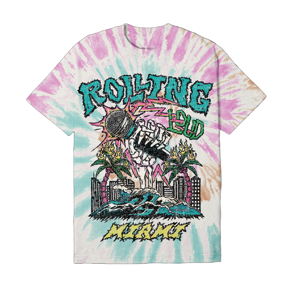 RL Miami 24 Takeover Tiedye Lineup Tee Rolling Loud