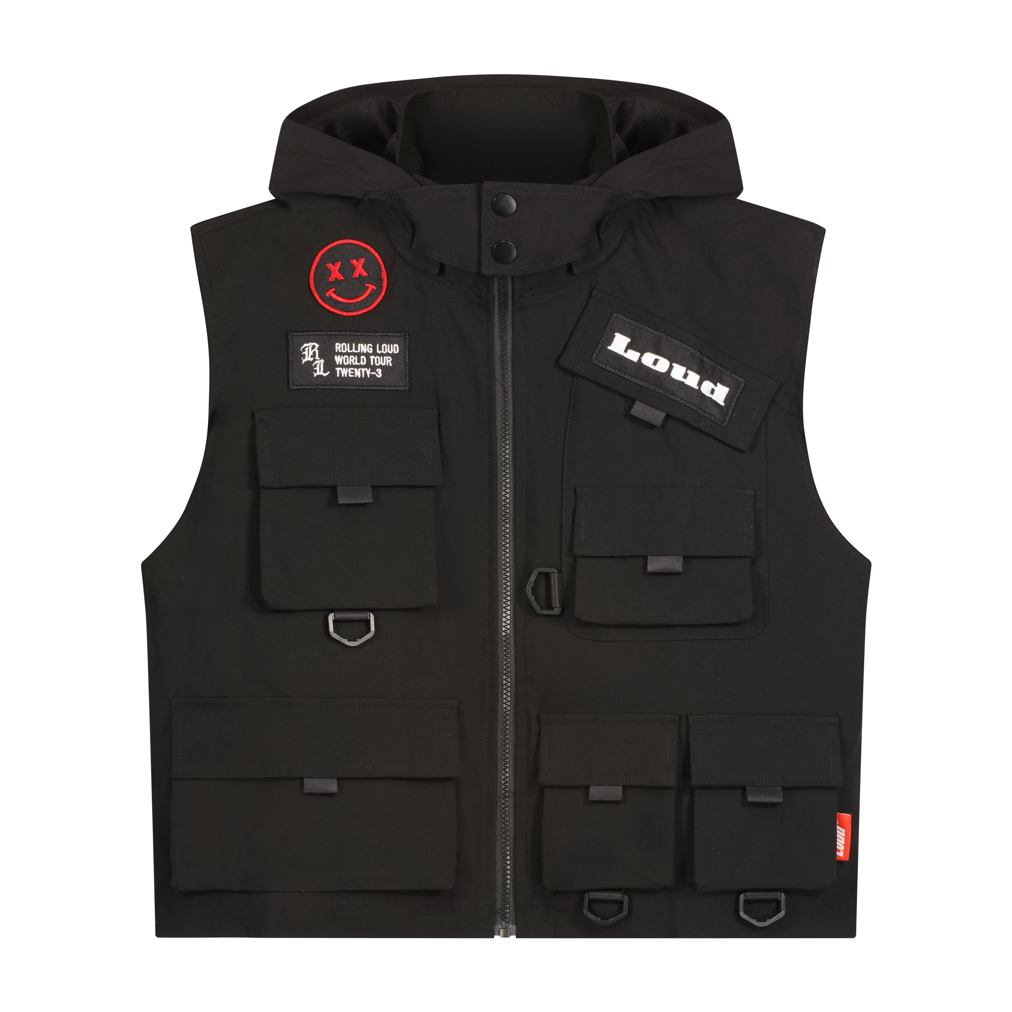RL Festival Vest Black w/ Removable Hood | Rolling Loud RL Festival Vest Black w/ Removable Hood | Rolling Loud