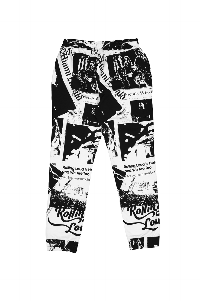 Rolling Loud AOP Script Sweatpants Black 3X