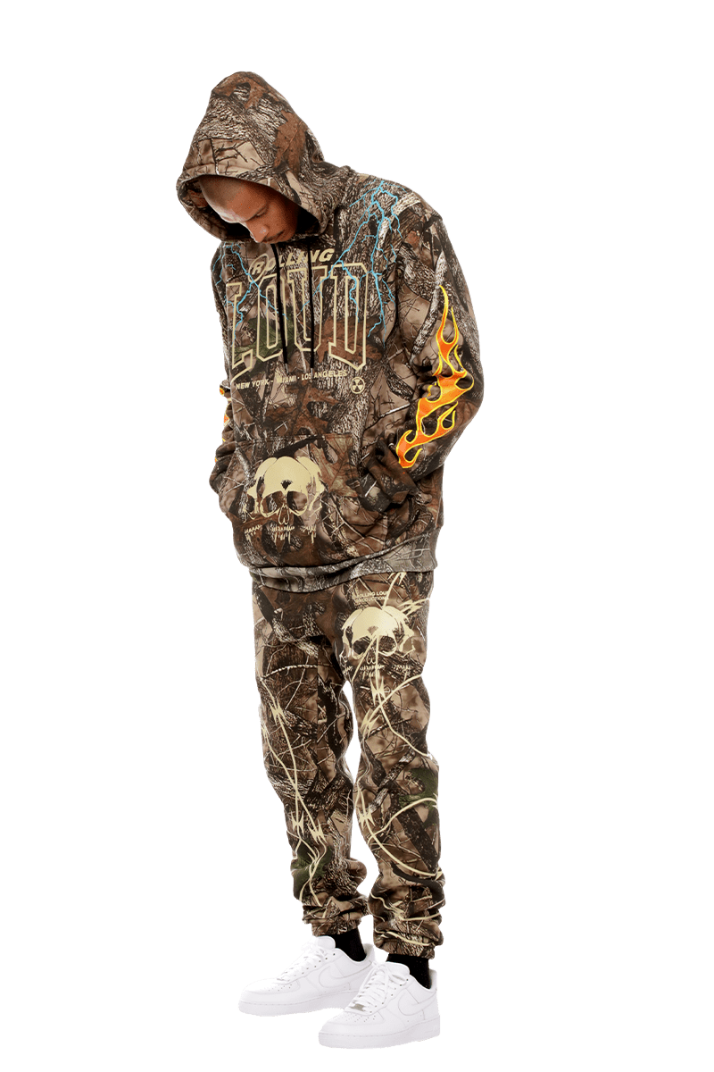 RL Open The Pit Green Hunter Camo Hoodie