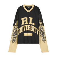 RL University Layered Mesh Charcoal & Tan LS Jersey