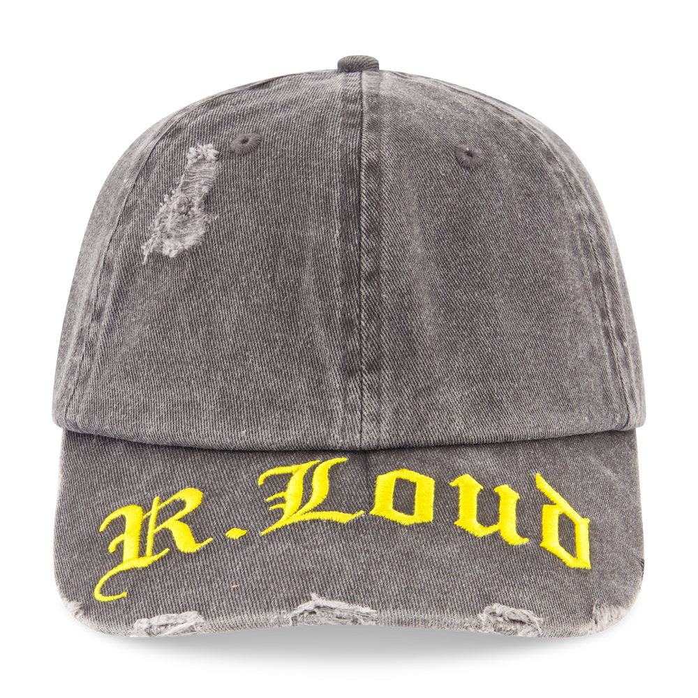 RL LOUD Distressed Washed Black Dad Hat