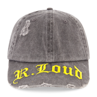 RL LOUD Distressed Washed Black Dad Hat