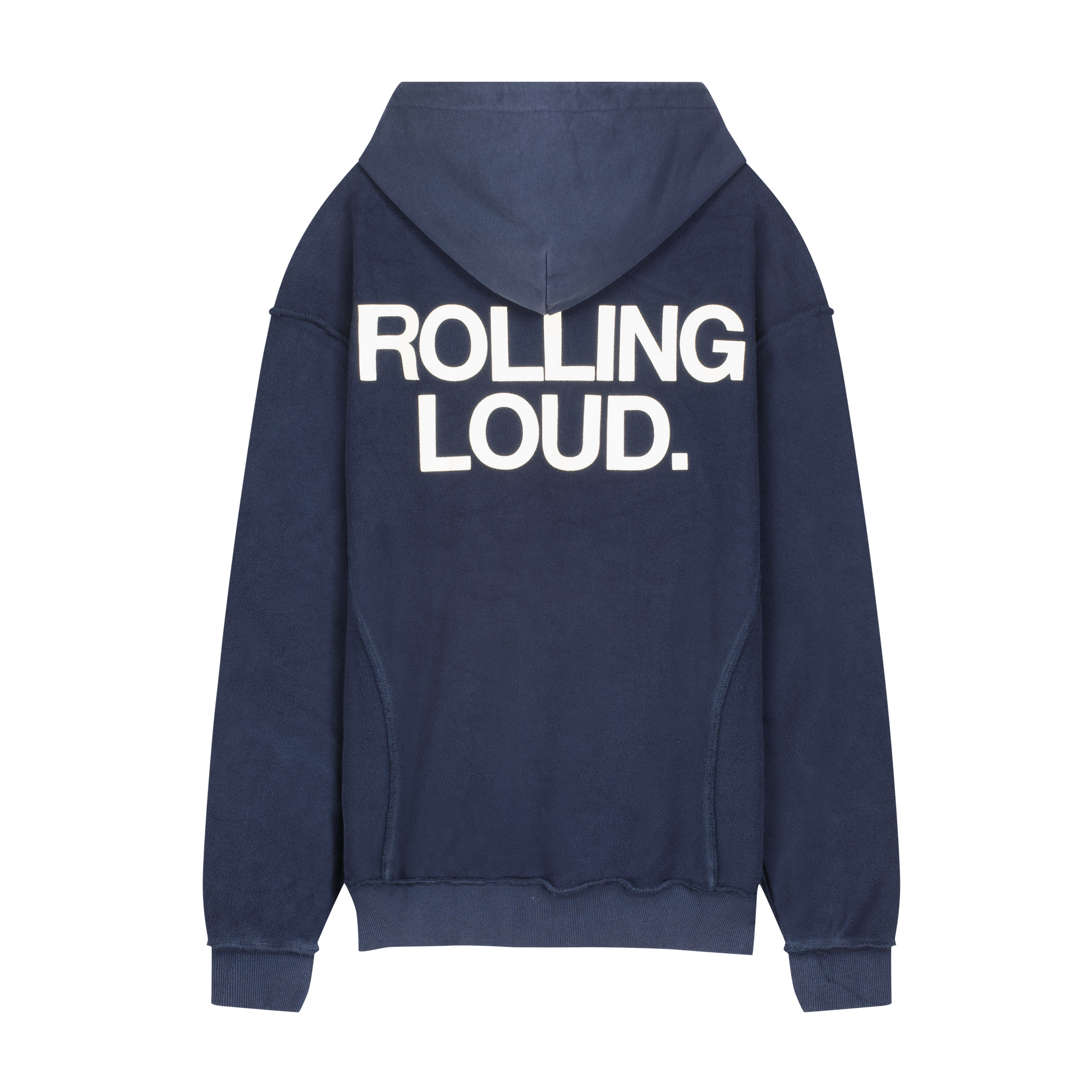 RL Dept. Washed Blue Reversed Terry Hoodie