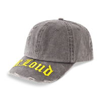 RL LOUD Distressed Washed Black Dad Hat