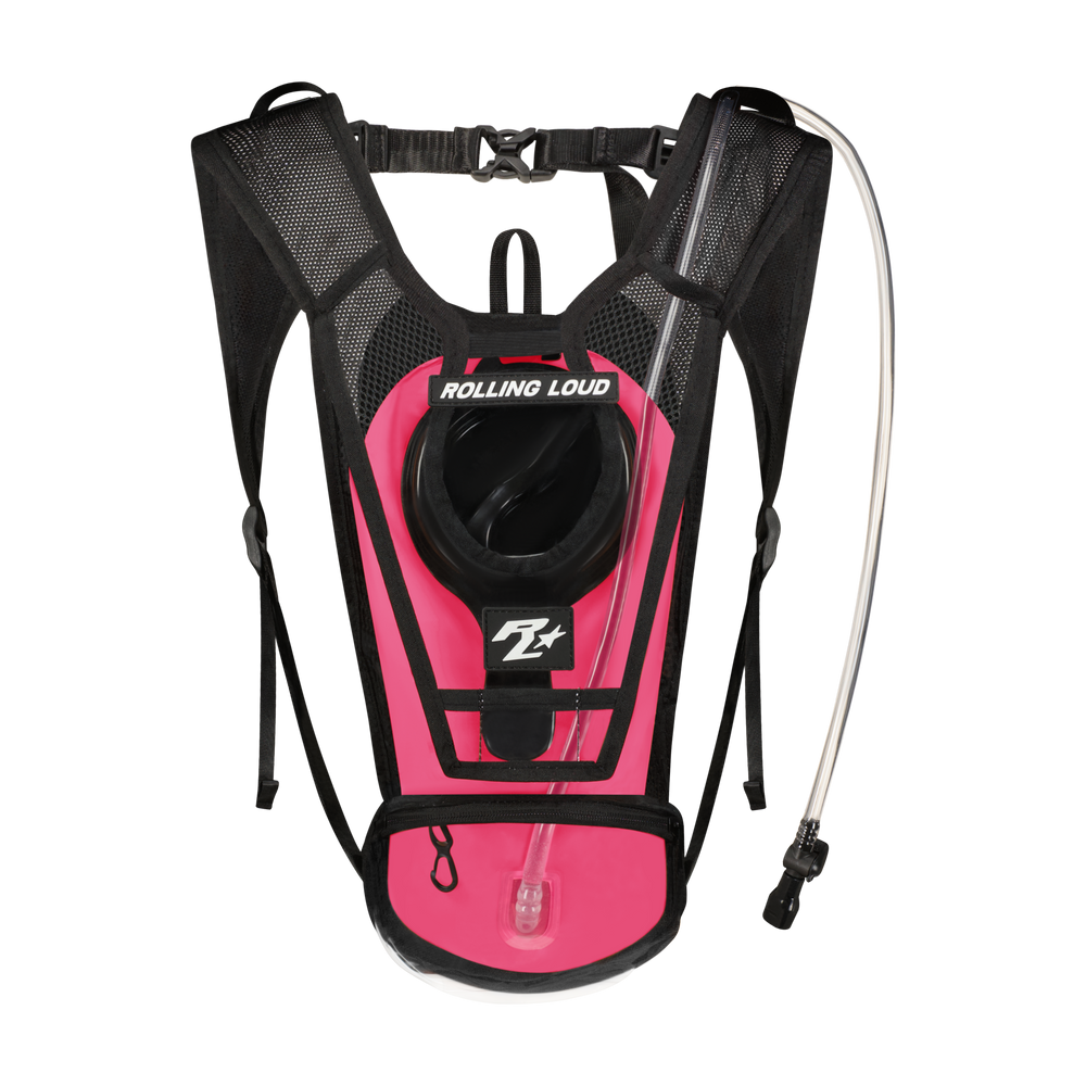 RL Clear Pink Hydration Backpack Festival Approved Rolling Loud