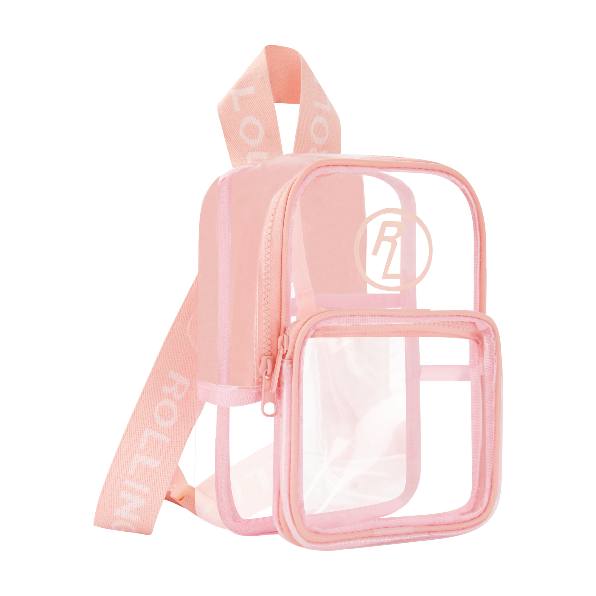 best mini backpack for festivals Clear Pink Mini Backpack