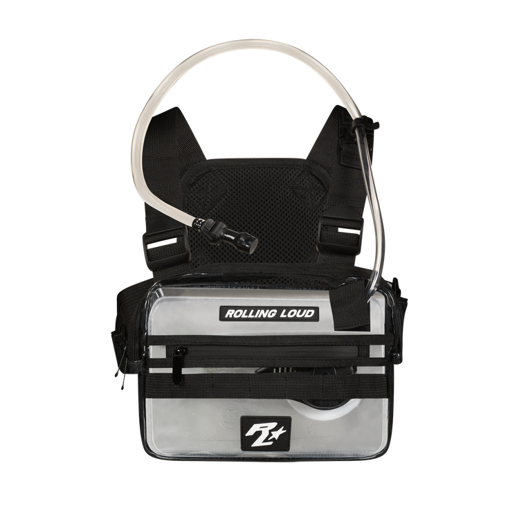 RL Black Hydration Clear Chest Rig - Festival Approved | Rolling Loud