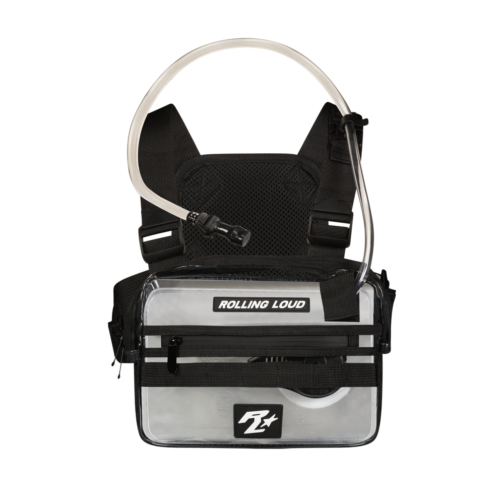 RL Black Hydration Clear Chest Rig - Festival Approved | Rolling Loud