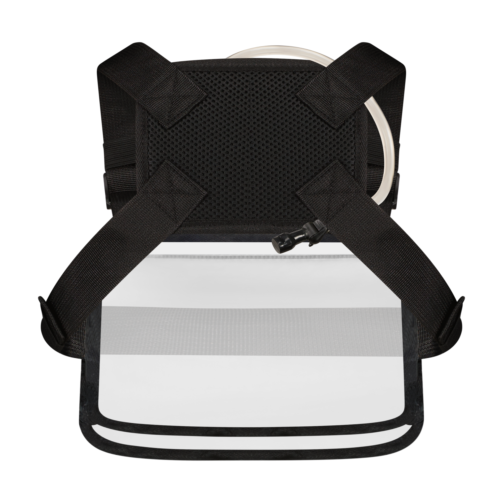 RL Black Hydration Clear Chest Rig - Festival Approved