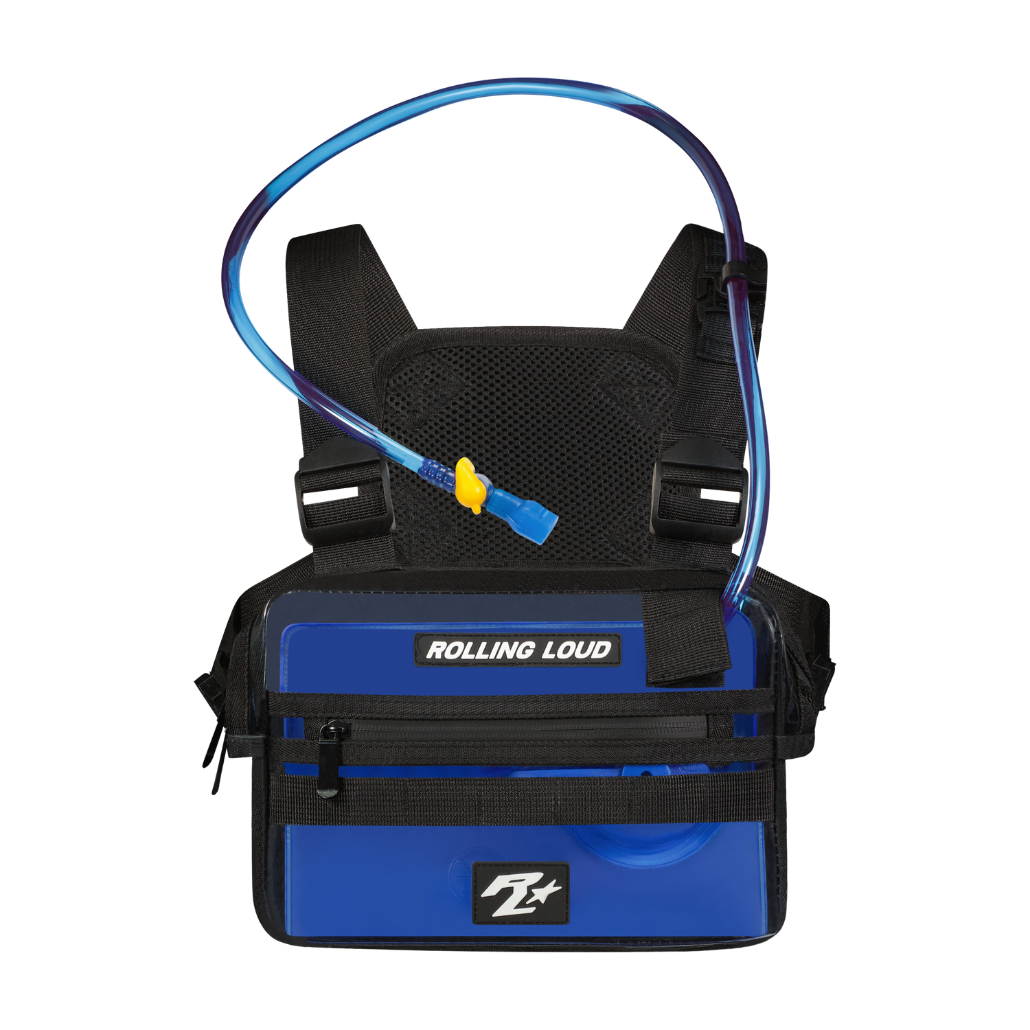 RL Clear Blue Hydration Chest Rig - Festival Approved | Rolling Loud