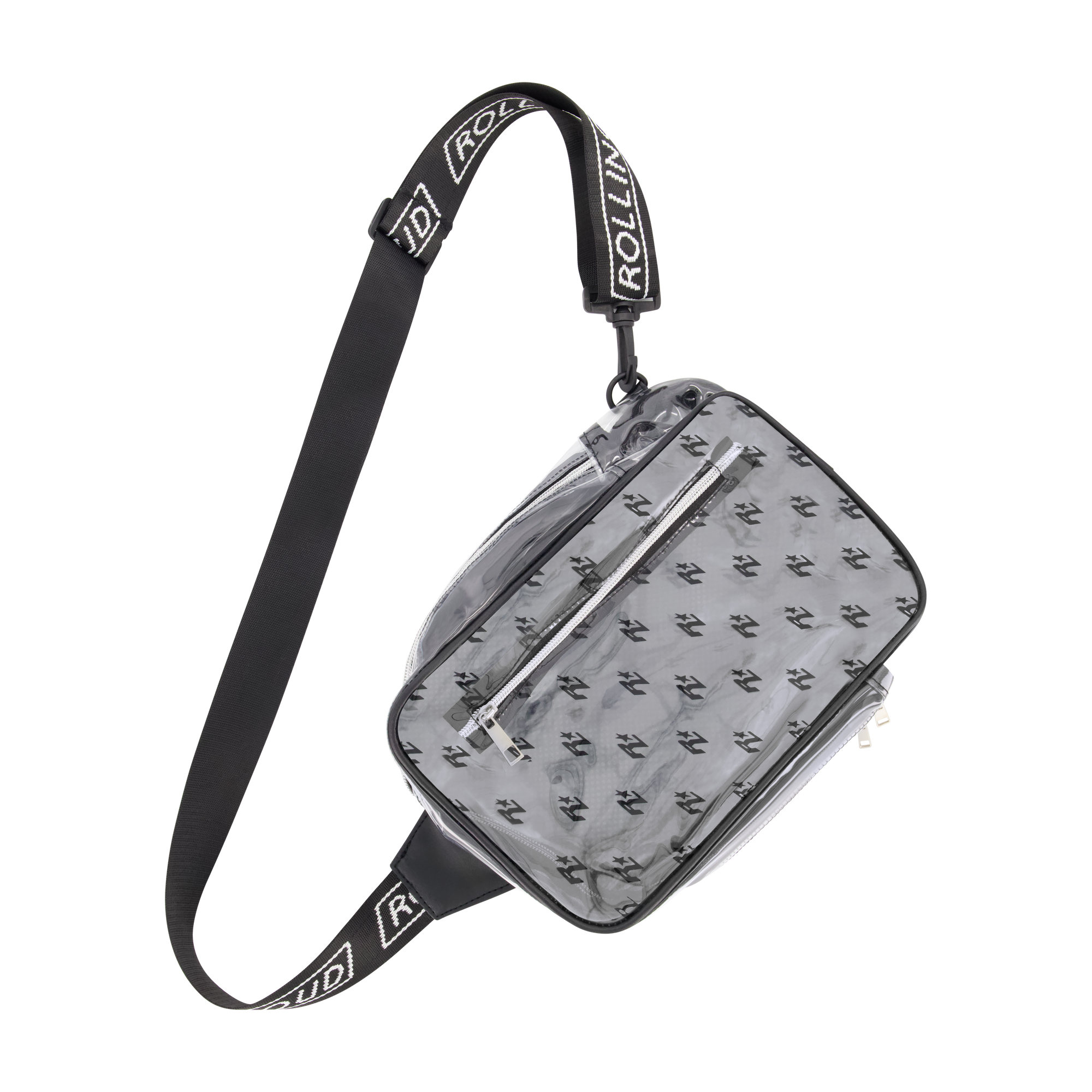 RL Clear Black AOP Cross Body Bag - Festival Approved