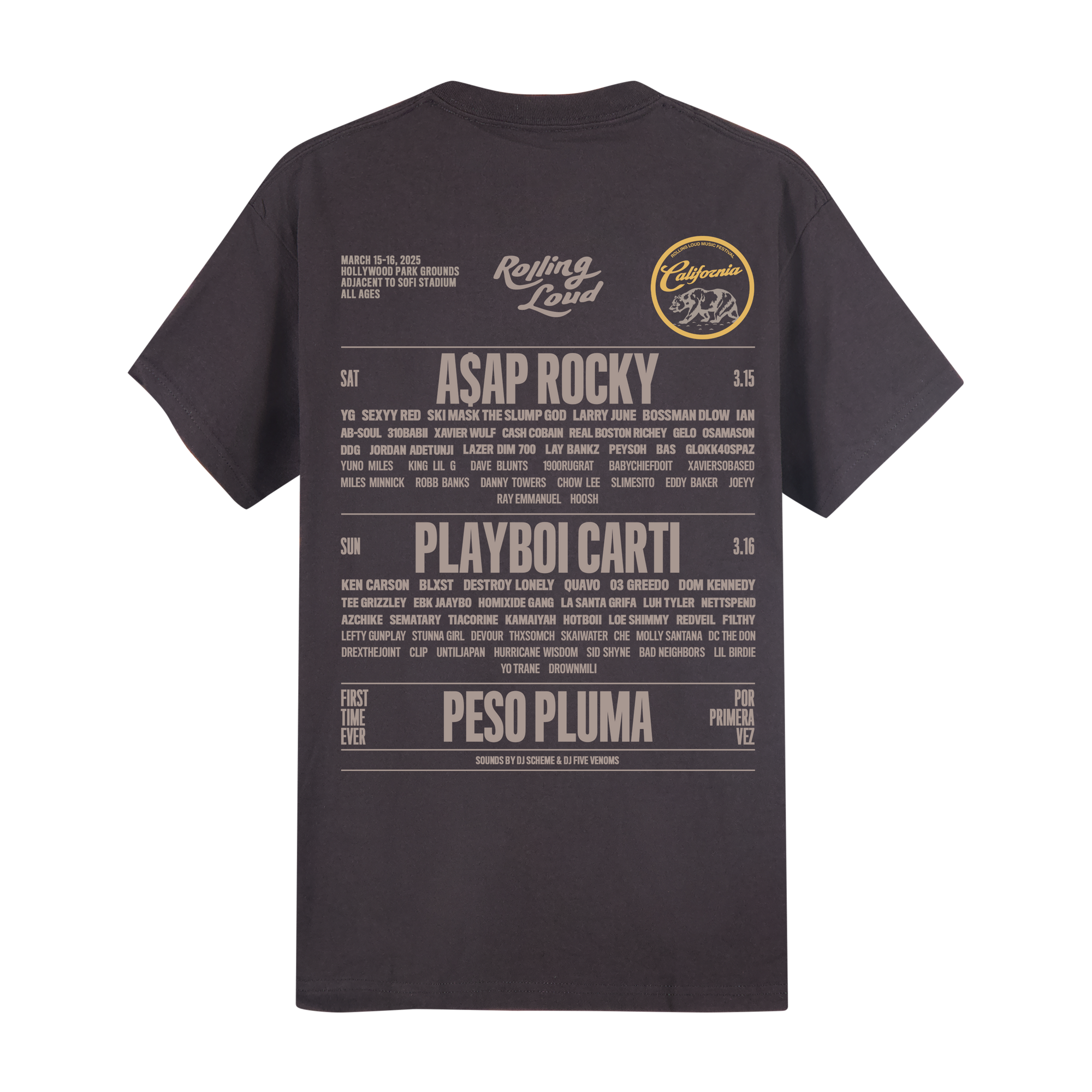 RL LA 25 Admat Washed Black Lineup Tee