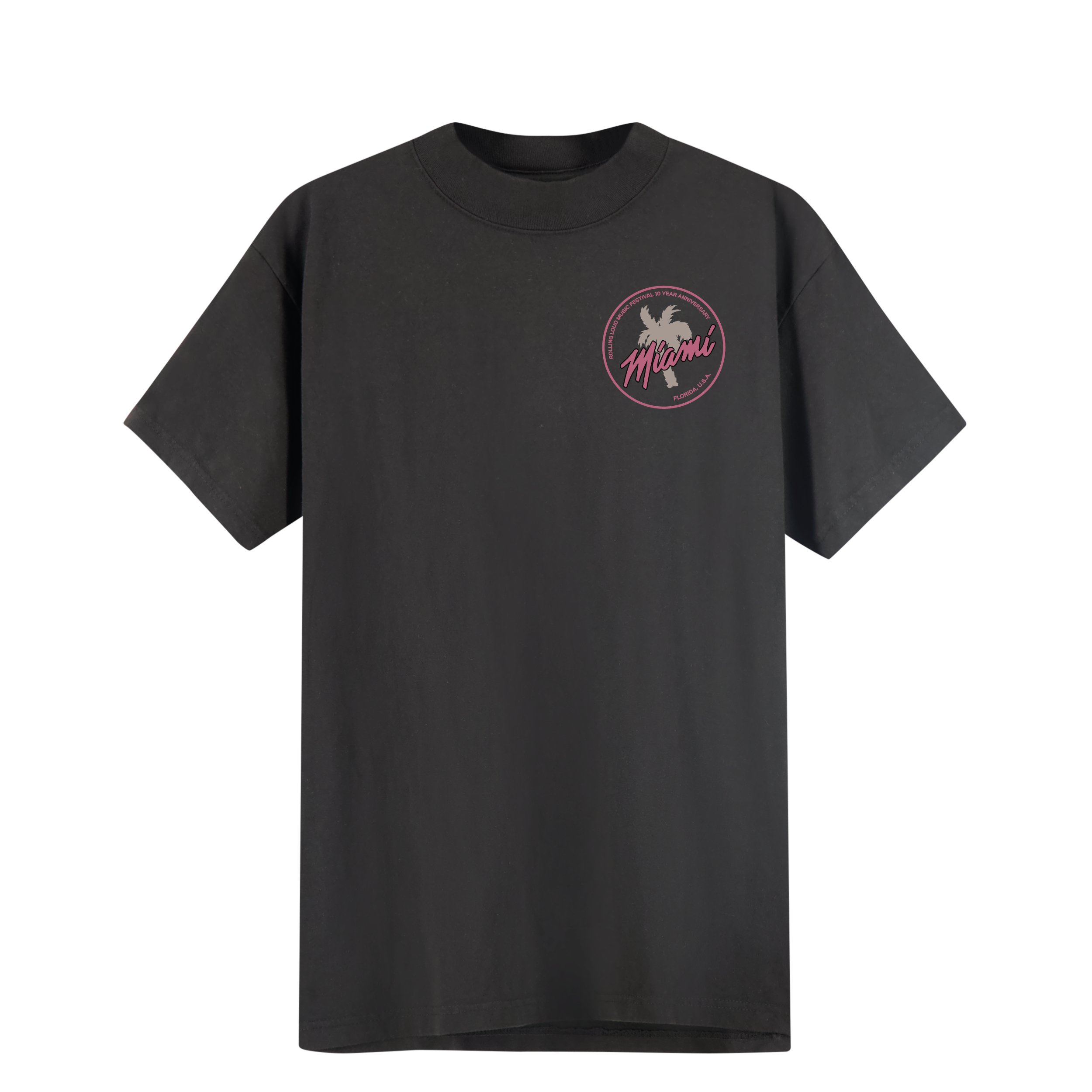 RL Miami 24 Admat Black Lineup Tee | Rolling Loud