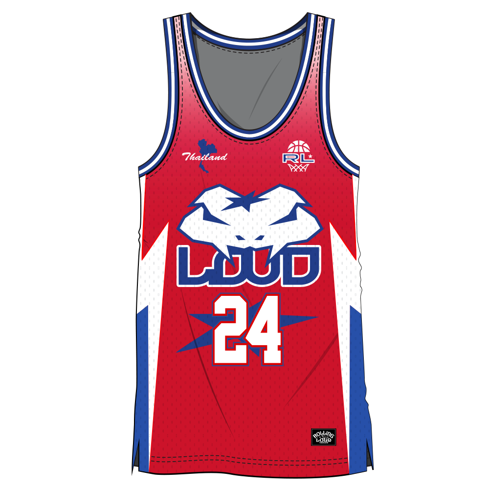 RL Thailand 24 Official Red Basketball Jersey