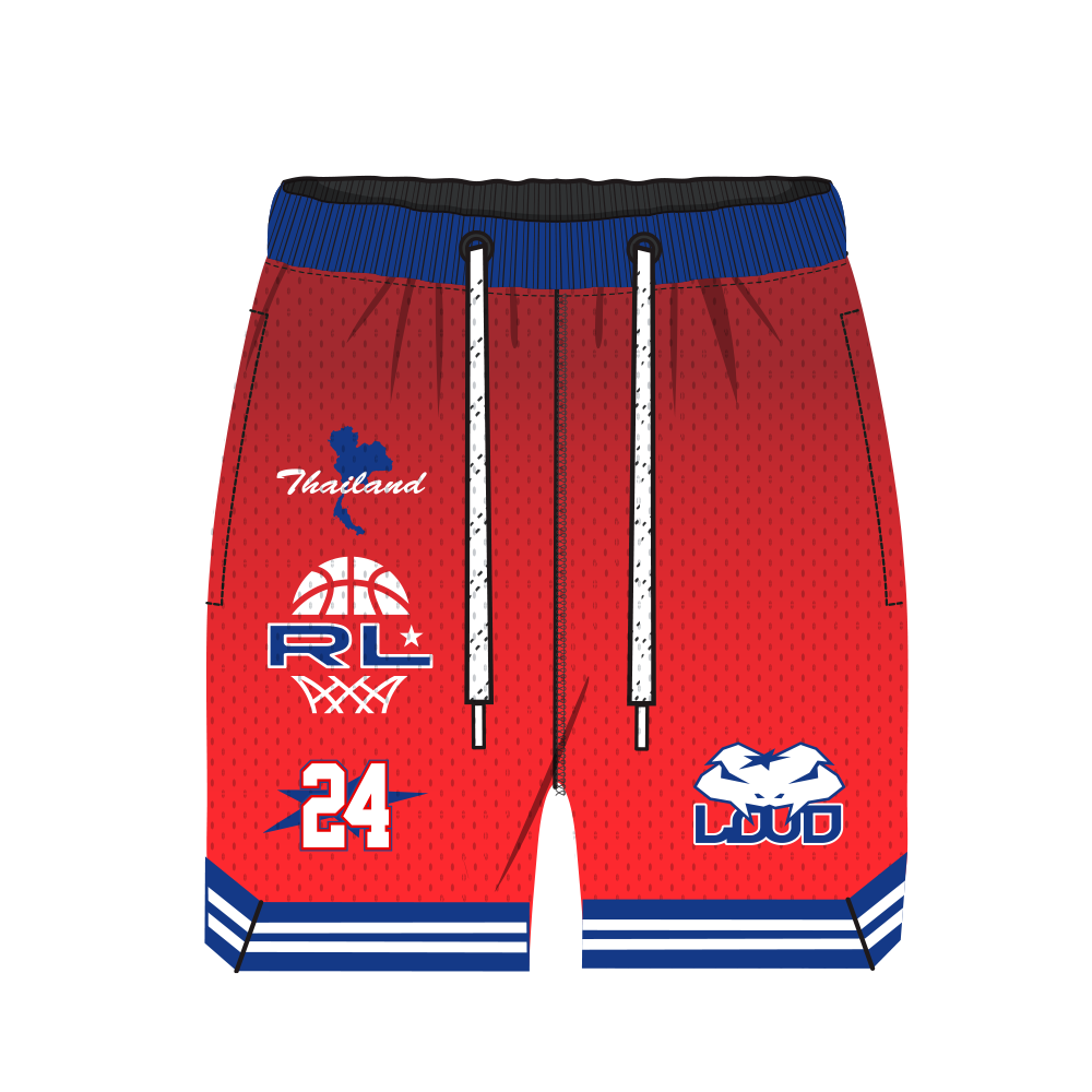 RL Thailand 24 Official Red Basketball Shorts