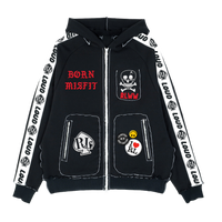 BORN MISFIT ZIP UP HOODIE