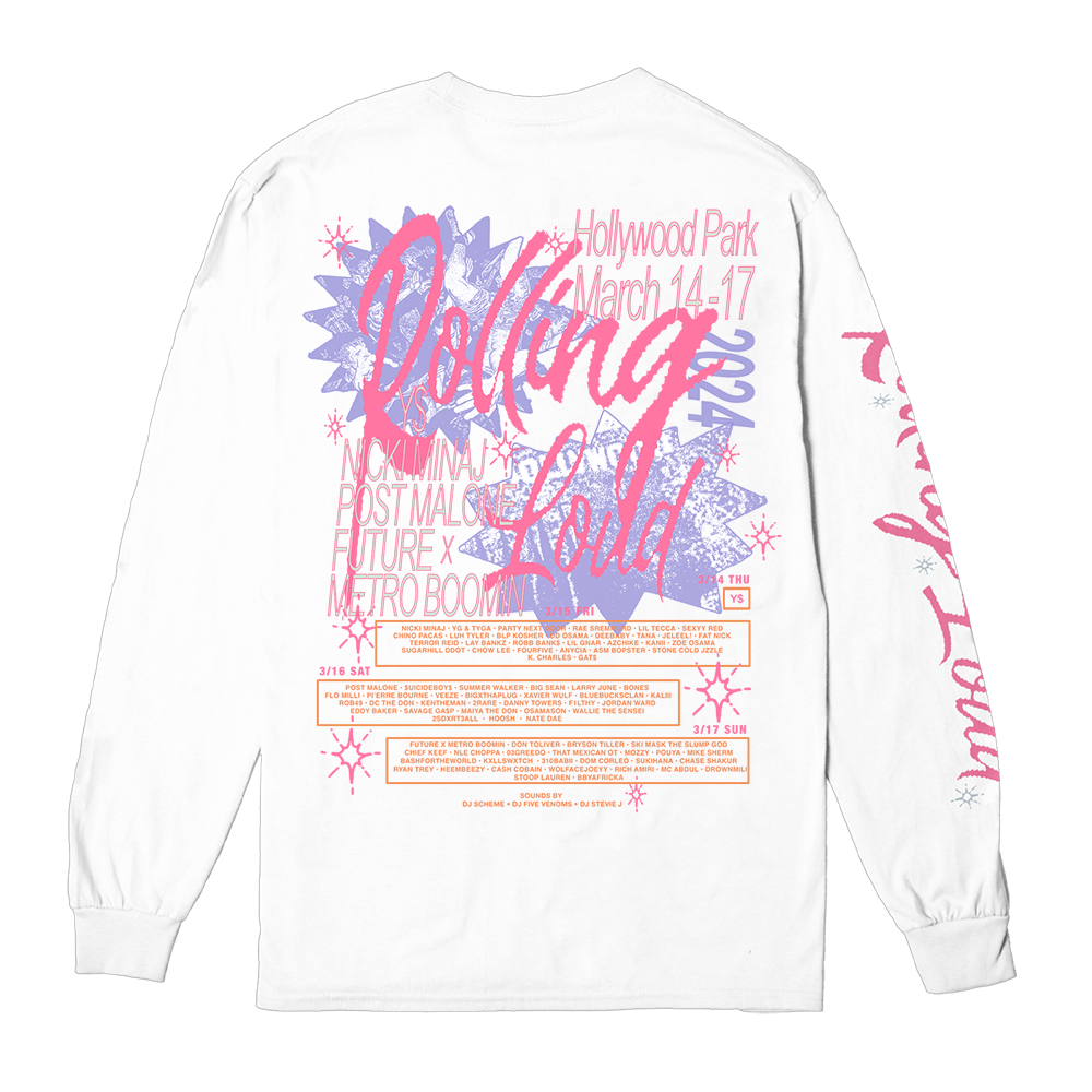 RL LA 24 Bulletin Lineup White Longsleeve ( Web Exclusive )