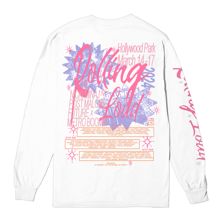 RL LA 24 Bulletin Lineup White Longsleeve ( Web Exclusive )