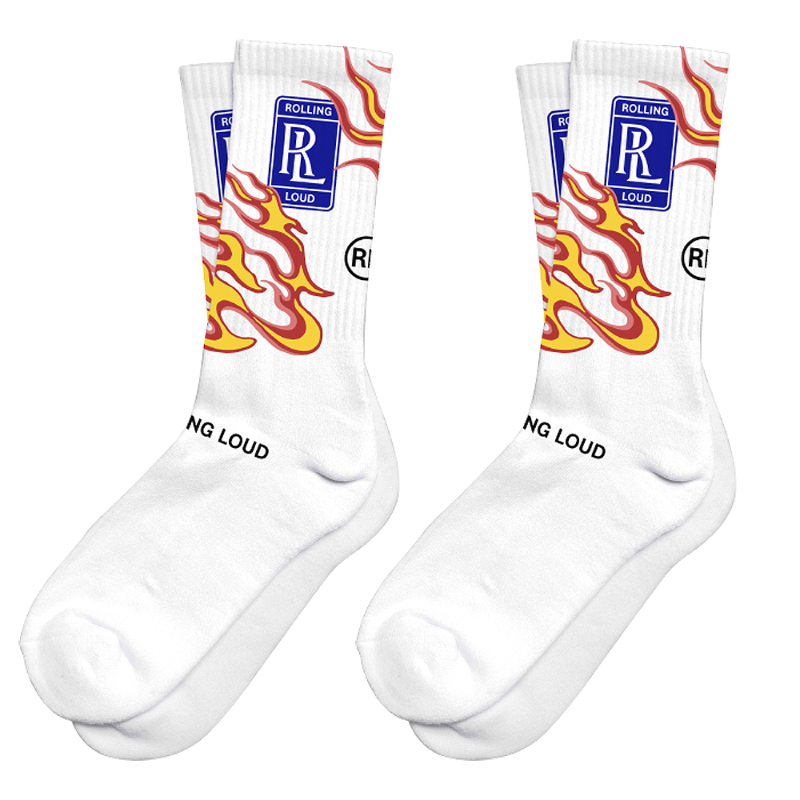 RL Burn Loud White Socks