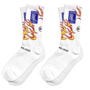 RL Burn Loud White Socks