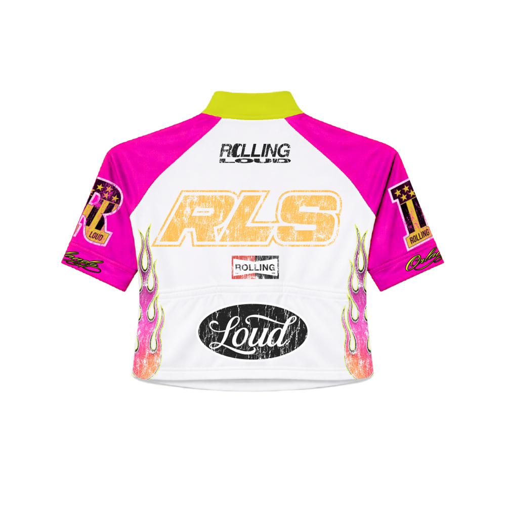 RLS Pink Flames Cropped Cycle Jersey