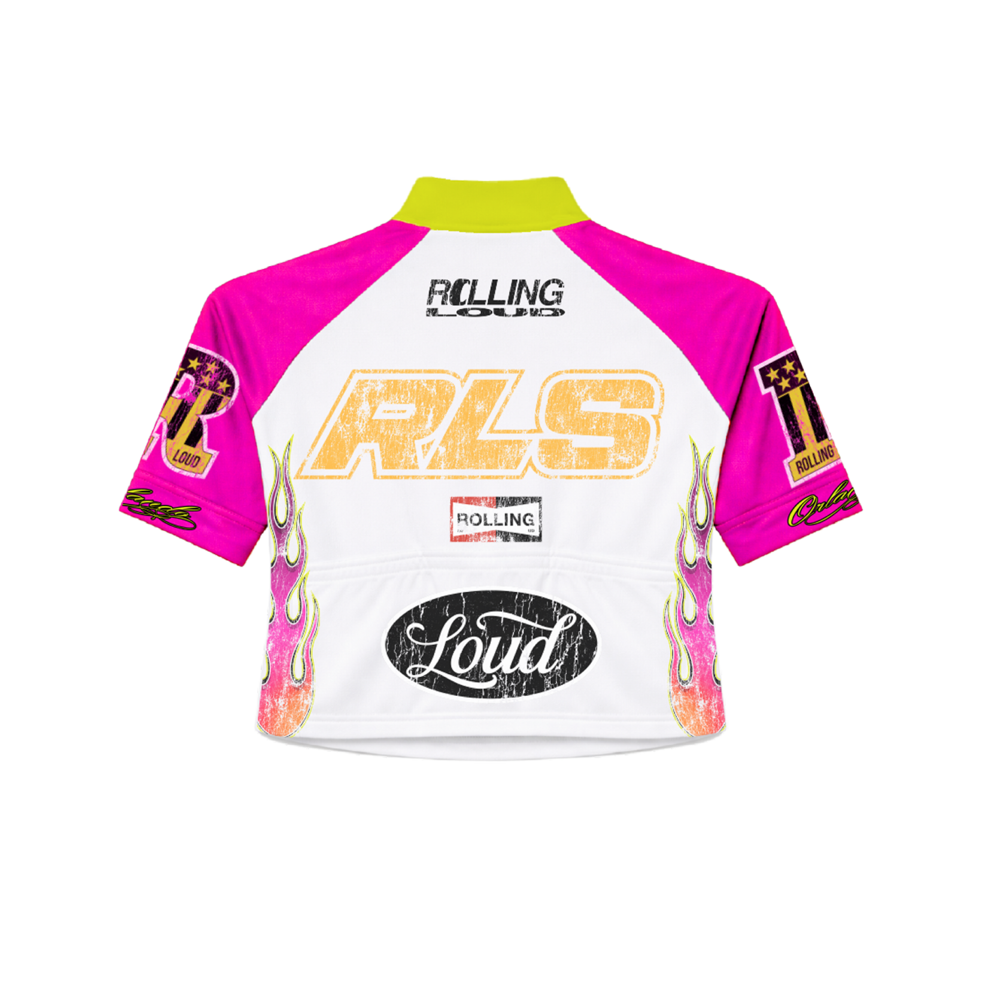 RLS Pink Flames Cropped Cycle Jersey