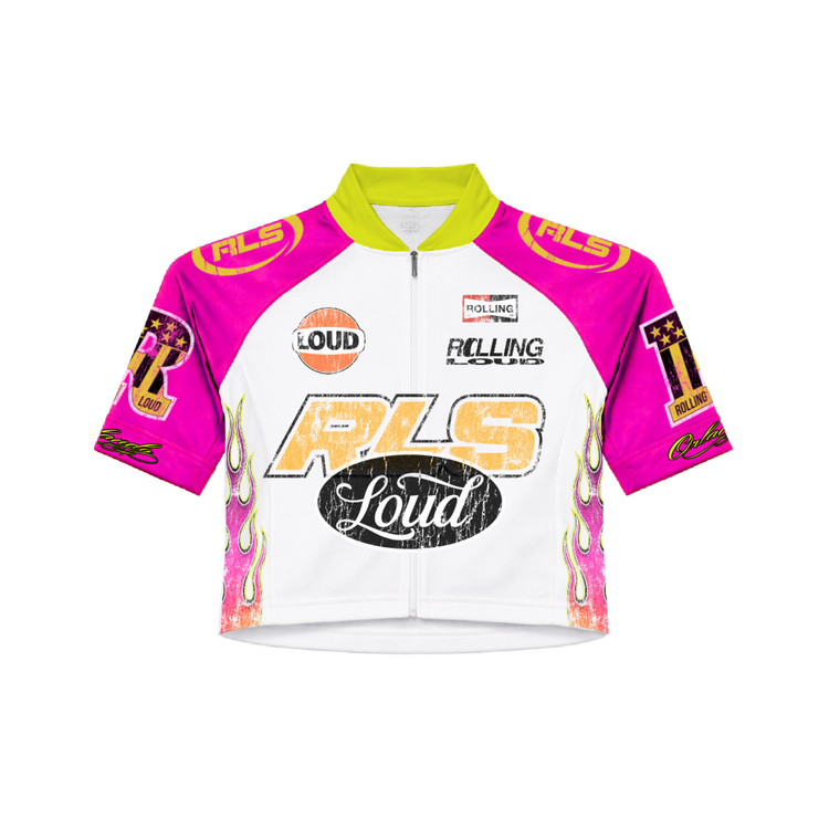 RLS Pink Flames Cropped Cycle Jersey