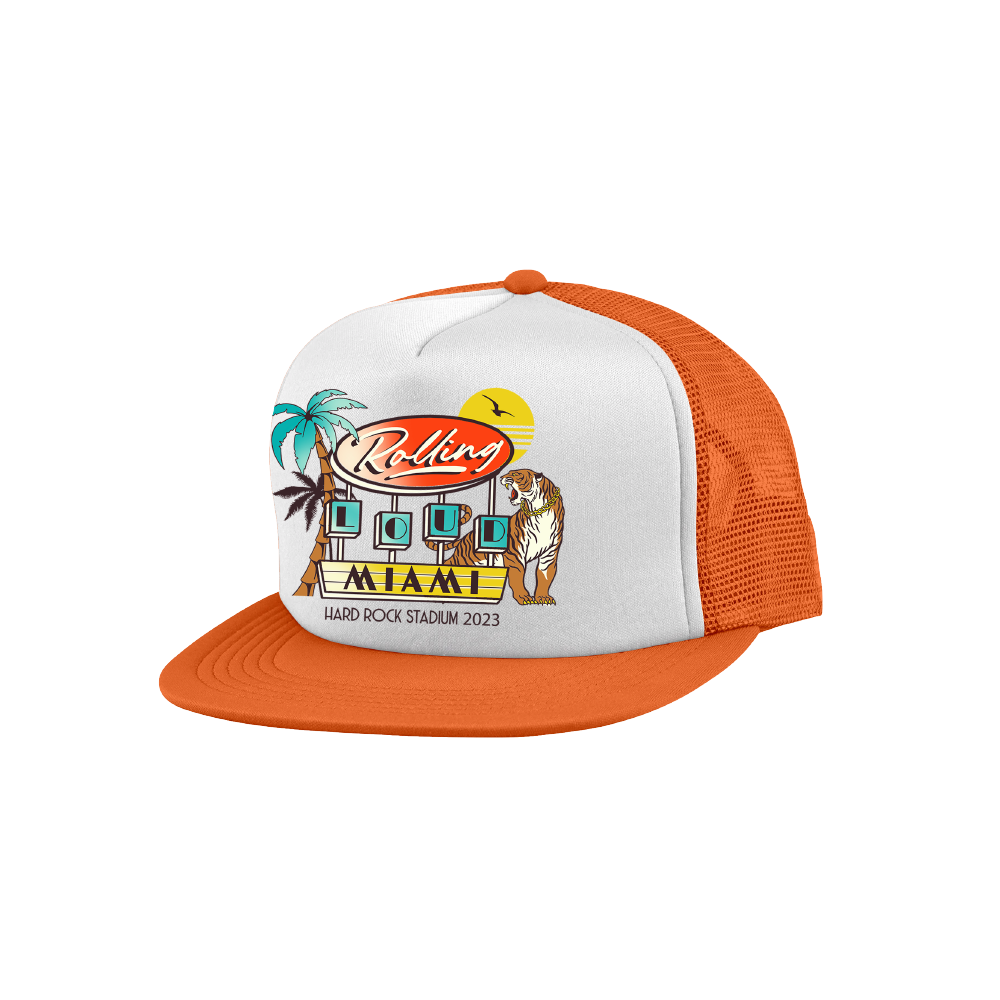 RL Miami 23 Deco Orange Trucker Hat