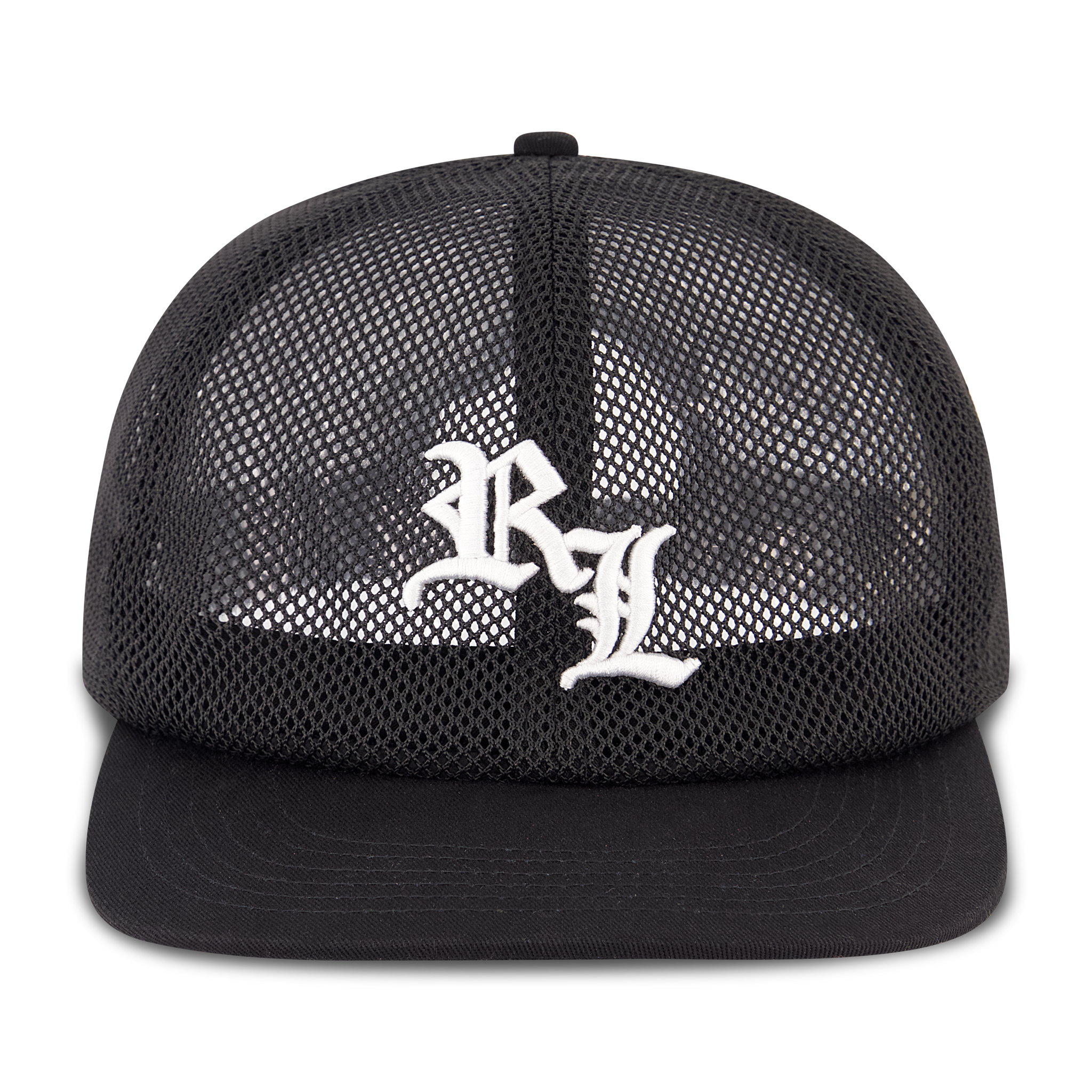 RL OE Full Mesh Black Snapback Hat
