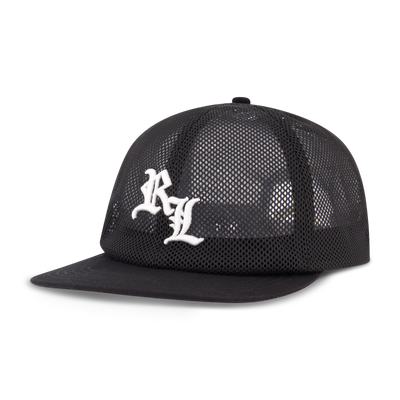 RL OE Full Mesh Black Snapback Hat