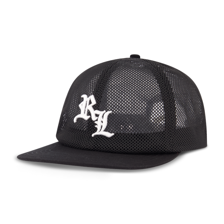 RL OE Full Mesh Black Snapback Hat