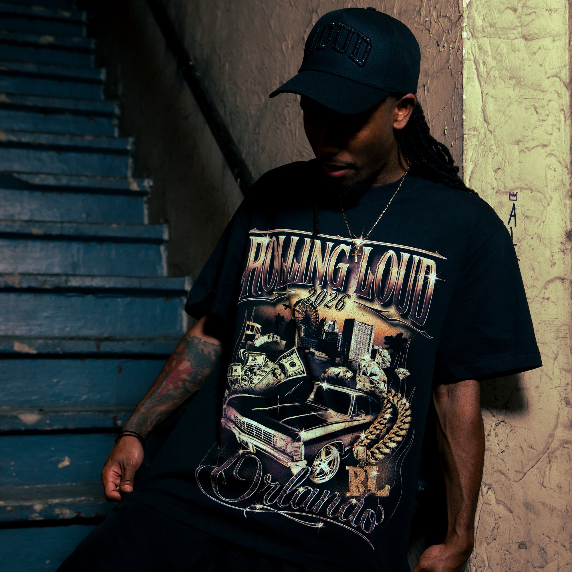 DONK WASHED BLACK BLING 26 LINEUP TEE