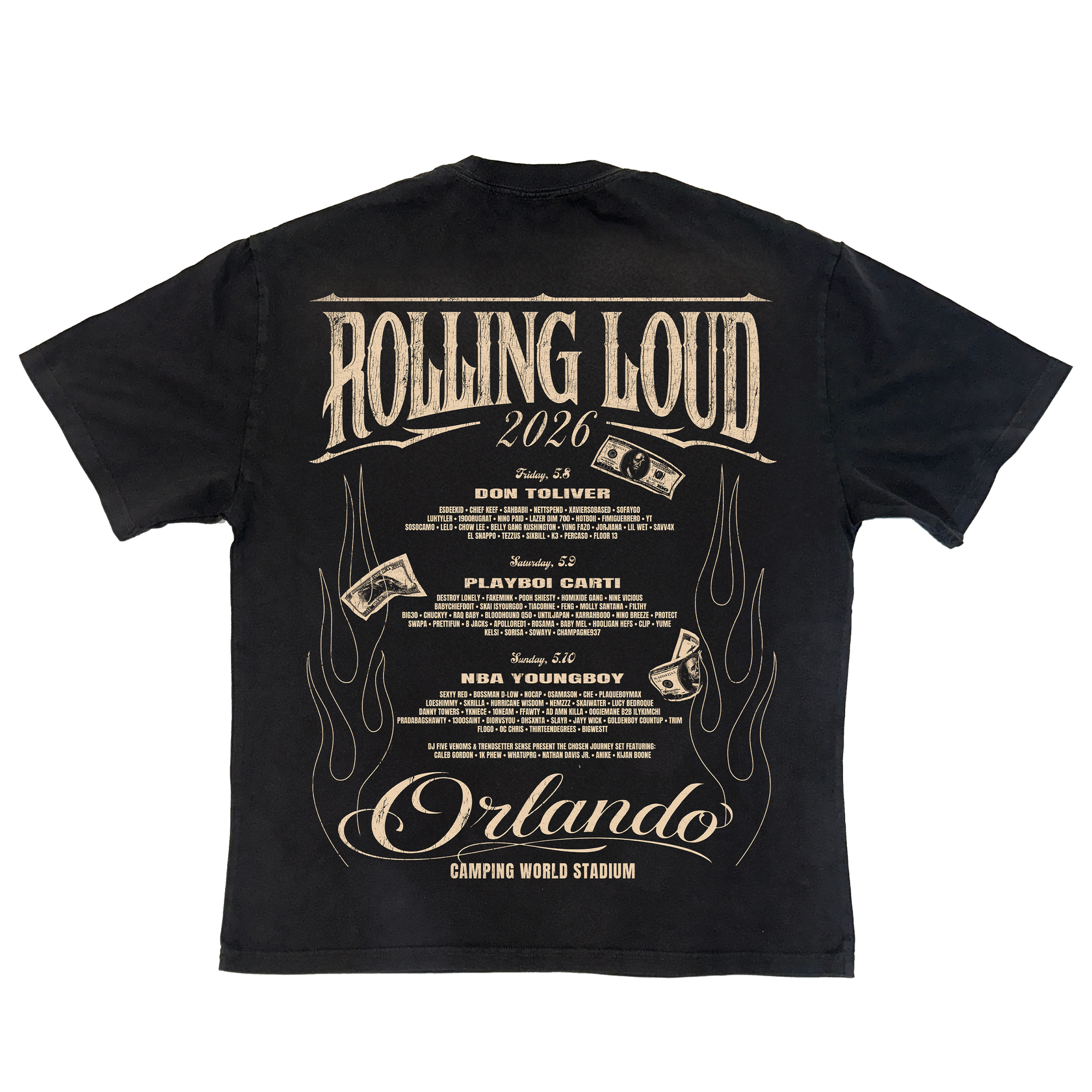 DONK WASHED BLACK BLING 26 LINEUP TEE
