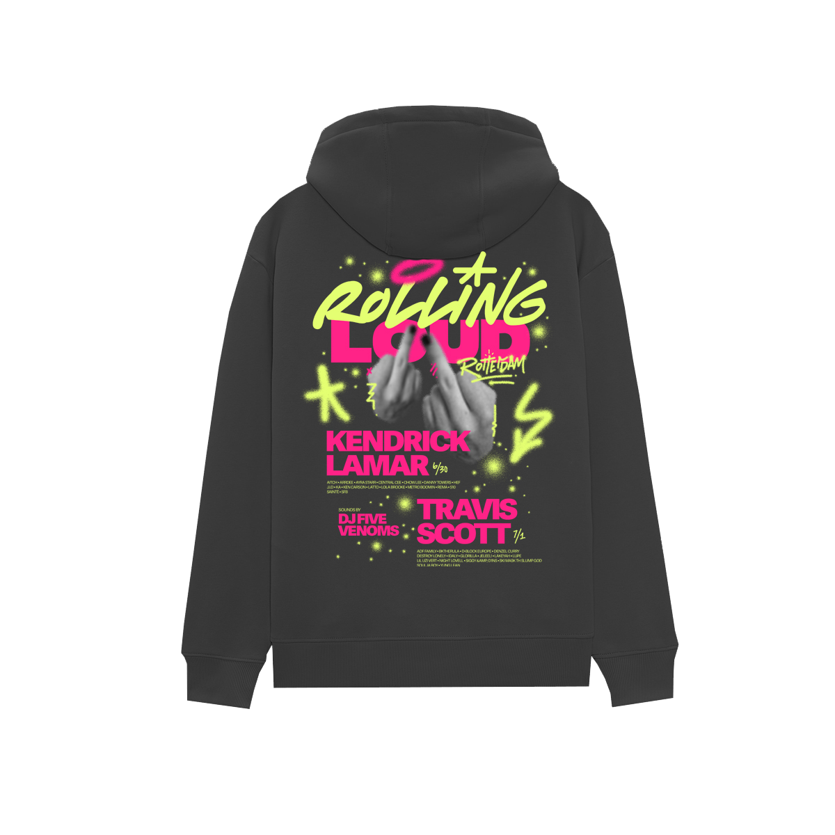 RL Rotterdam 2 Birds Washed Black Lineup Hoodie