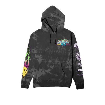 RL Munich 23 Face Plant Black Tie Dye Hoodie