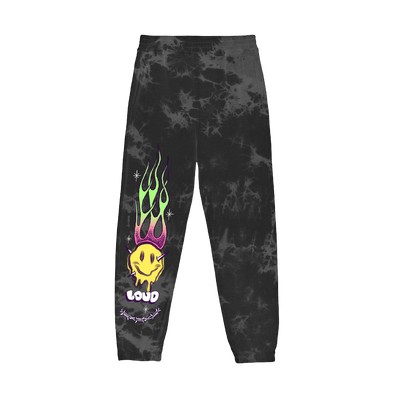 RL Munich 23 Face Plant Black Tie Dye Sweatpants