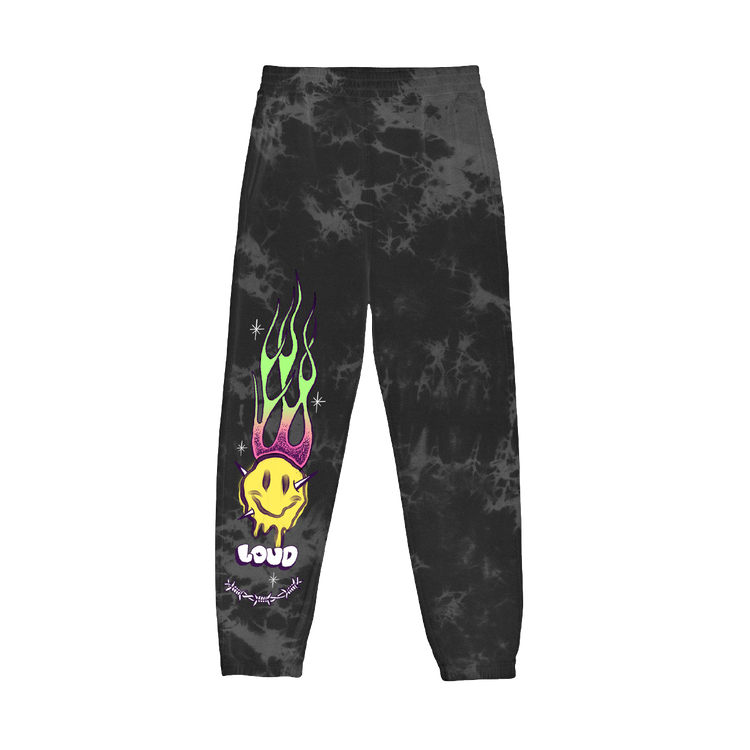 RL Munich 23 Face Plant Black Tie Dye Sweatpants