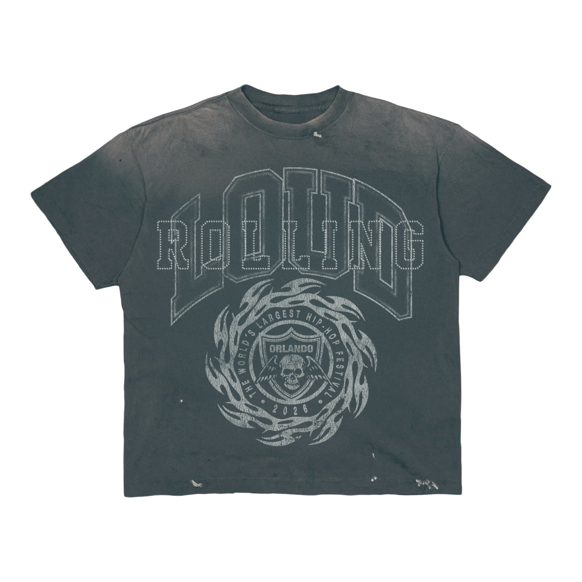 Ring Washed Blue Green Bling US 26 Lineup Tee