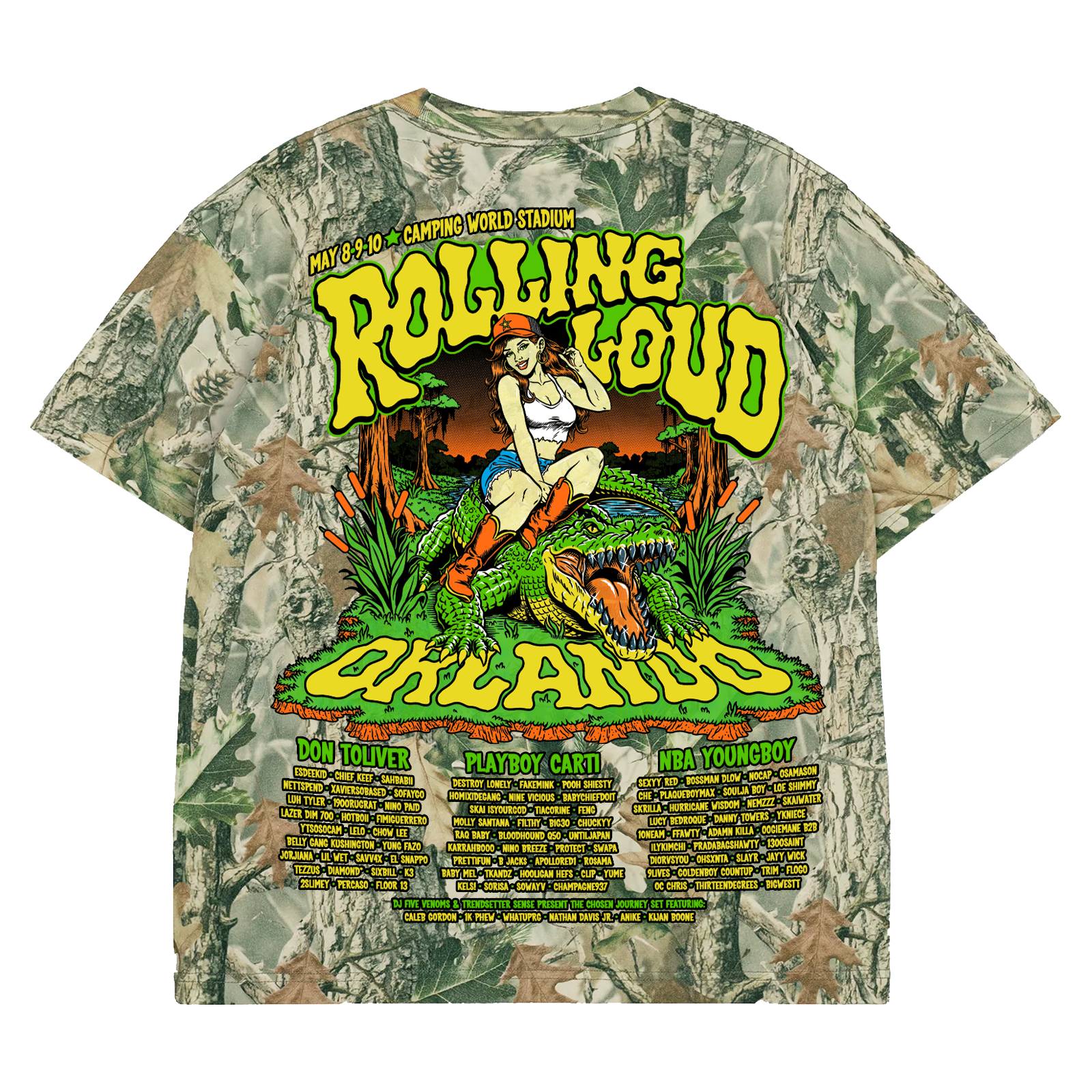 Swamp Wrasslin Camo 26 Lineup Tee