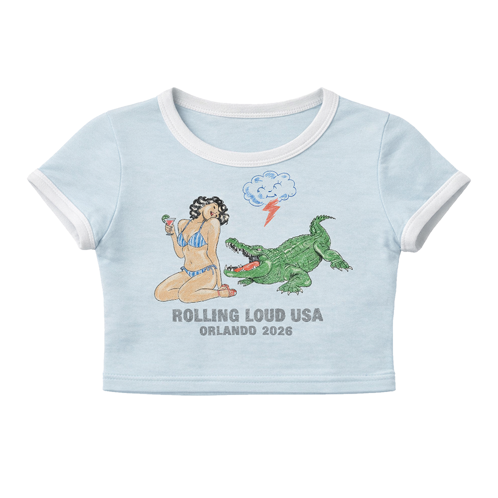 GATOR VS GIRL BABY BLUE RINGER